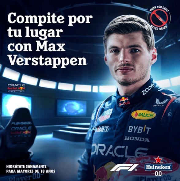 Heineken 0.0 y gana pases para la F1