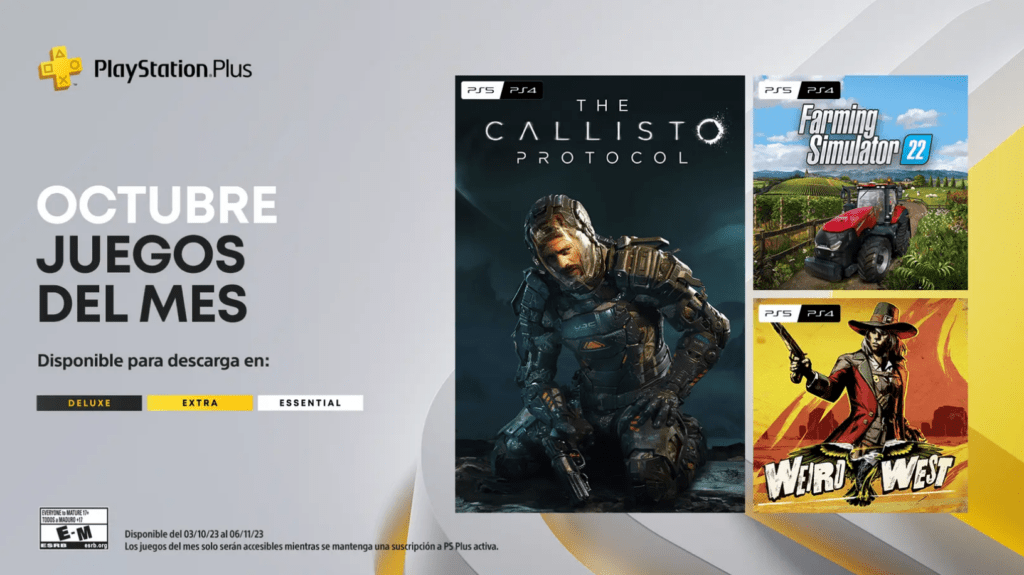 PlayStation Plus octubre 2023