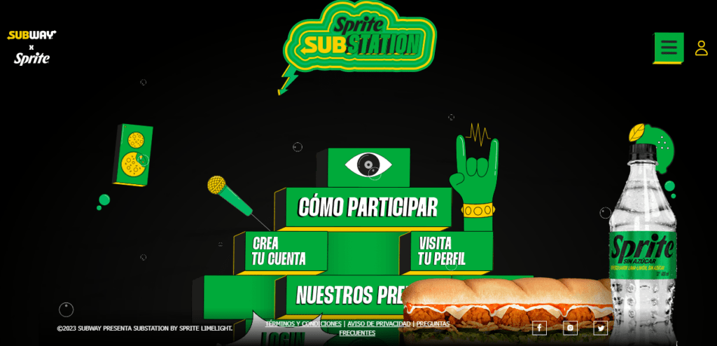 Subway Sprite Substation plataforma
