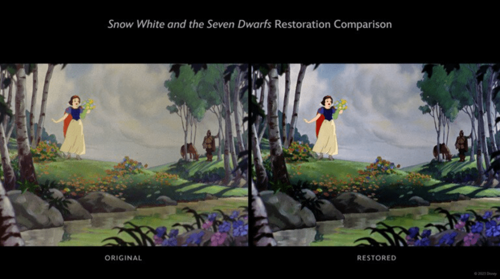 Blancanieves disney+ restauración 4k