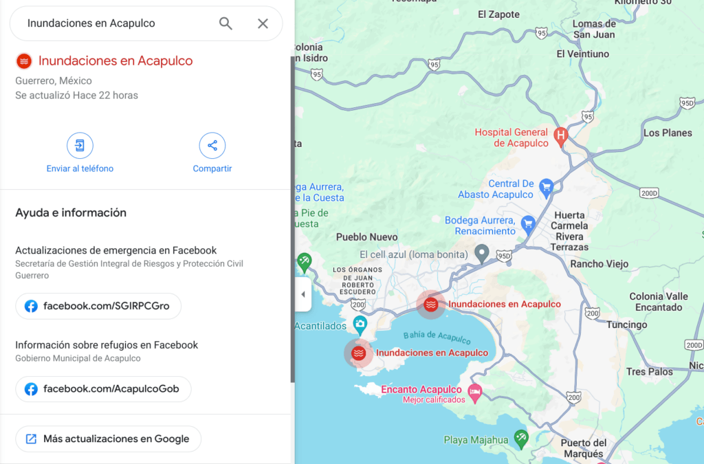 Google huracán otis