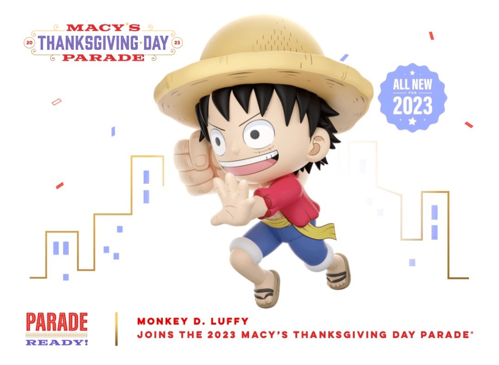 Luffy desfile gracias Macy