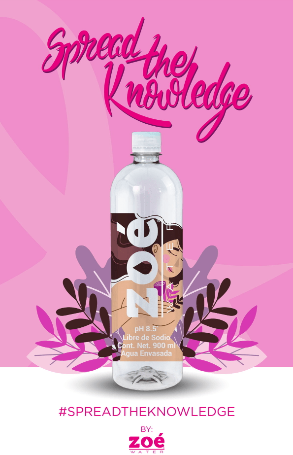 zoé water cáncer mama