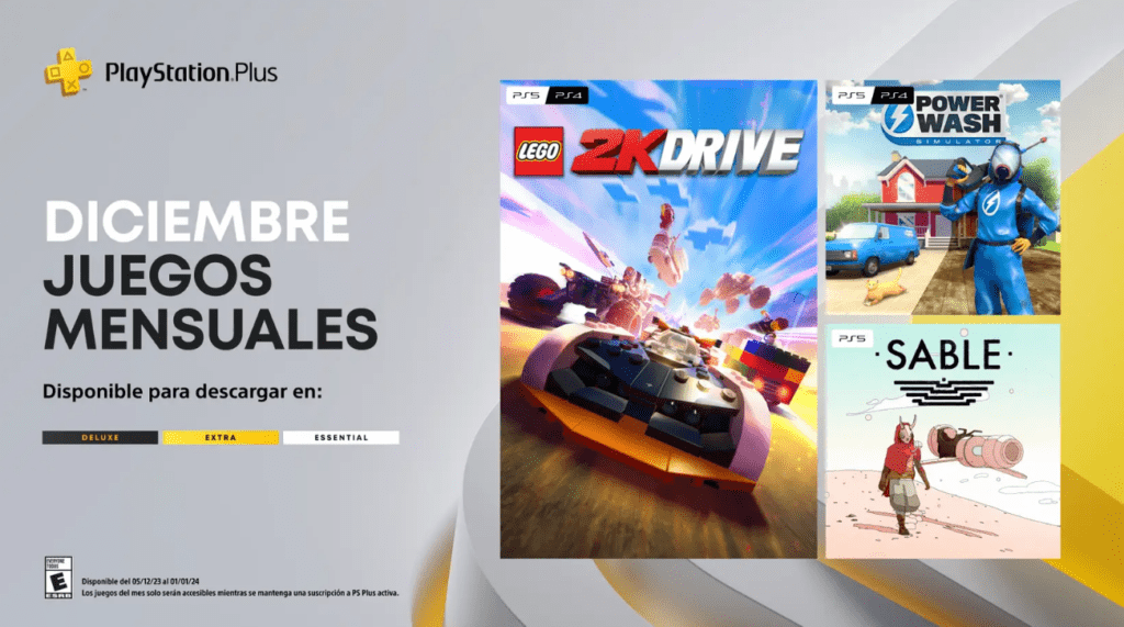 juegos mensuales PlayStation diciembre