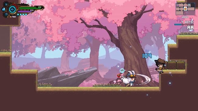 TEVI metroidvania estética anime