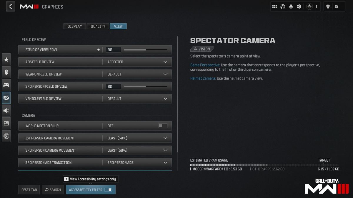 modern warfare iii accesibilidad