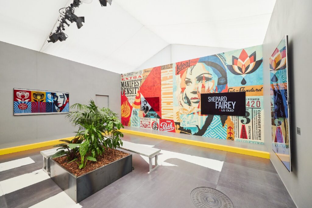 LG OLED y Shepard Fairey