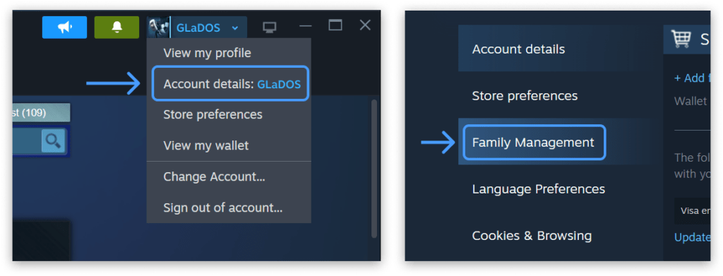 Steam grupos familiares
