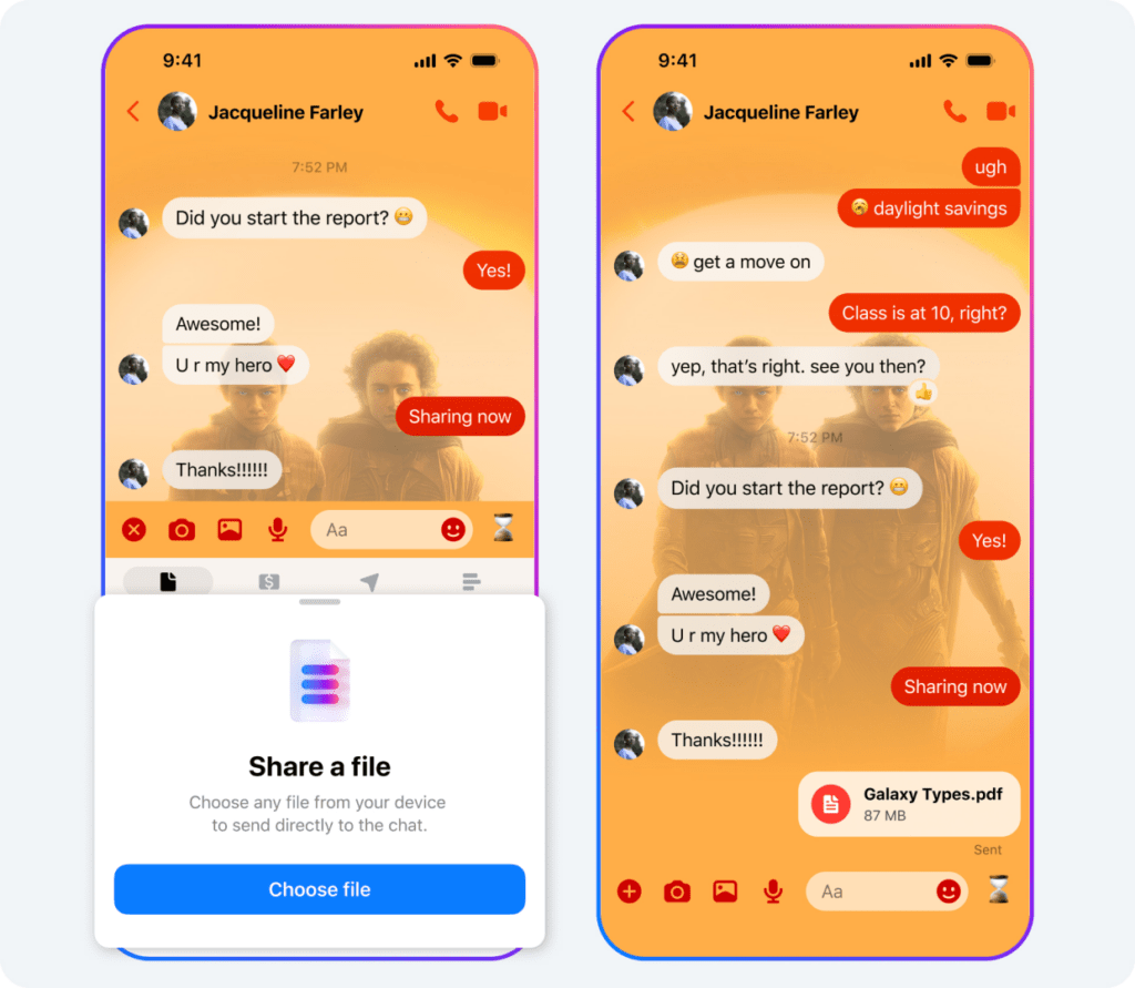 fotos HD Facebook Messenger