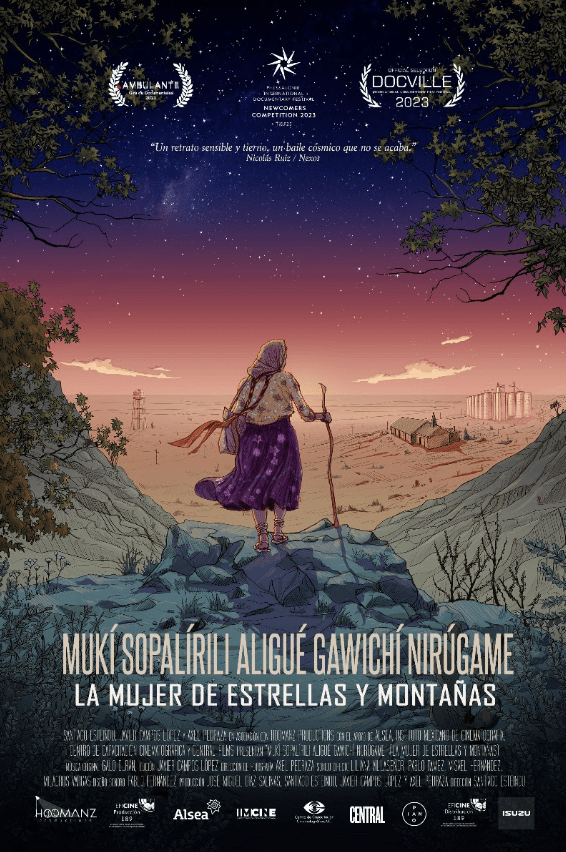 mujer de estrellas montañas
