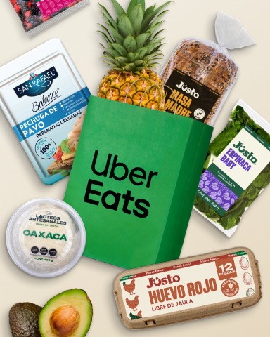Productos de Jüsto disponibles en Uber Eats.