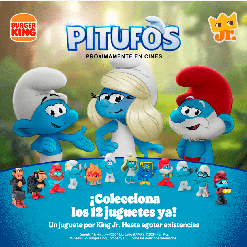 Los Pitufos Burger King promoción.